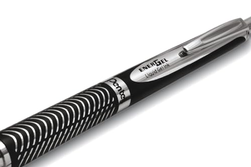 Image of Pentel Retractable Gel Pens, Metal Tip, .7mm, Black Ink (PENBL407AA)