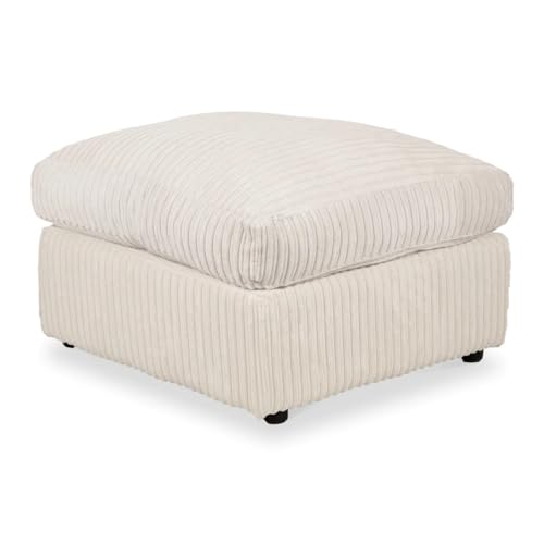 Sofá esquinero de pana modular gris para tardes de cine en familia