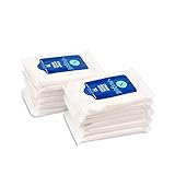 CPAP Mask Wipes 12 Travel Packs by Snugell| 12 Resealable Sachets with 10 Sheets Each| Unscented 100% Soft Cotton | Skin Safe with Aloe Vera| Fast & Easy Opening Sachets| Clean CPAP Mask and Devices|