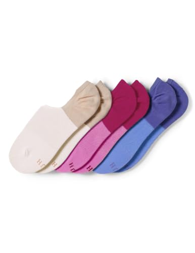 Image of HUE womens Cotton Arch Hug Liner Sock 3 Pair Pack