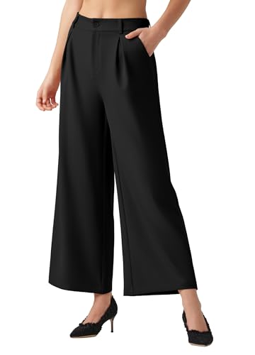 Willit Women's Wide Leg Pants Work Dress Pants Casual Palazzo Pants High Waisted Business Office Slacks 25