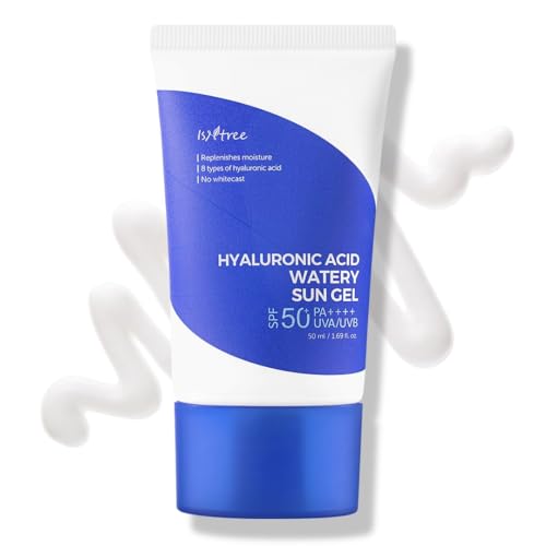 ISNTREE Hyaluronic Acid Watery Sun Gel 50 ml | SPF 50+ PA++++ | Korean Sunscreen | Lightweight & Hydrating Gel | No White Cast | Daily UV Protection