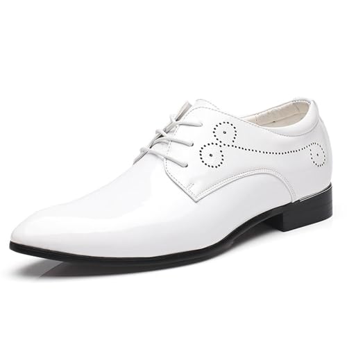 Men's Leather Lace Up Work Oxfords Round Toe Slip Resistant Low Top Lug Sole Dress Shoes Fashion Prom Business Wedding Dress Shoes Comfortable Business Formal Shoes