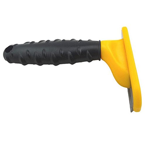 Japace ® Cepillo Masaje Perro/Gato Pelo Peine Mascotas Aseo Limpieza Rastrillo Para Pelo Nudos y Enredos - Amarillo, M 6.8 cm/2.68 in