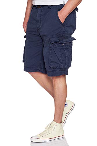 Jet Lag Cargo Shorts mit Gürtel Take Off 8 in vielen Farben, Größe:W40, Farbe:Navy