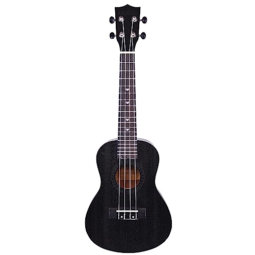 Kadence Raven Black Spring Ukulele with Strap & Bag
