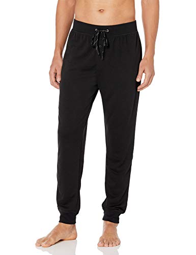 IZOD Men's Knit Jogger Sleep Pants, Black, X-Large