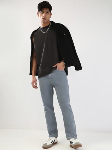 Image of Urbano Fashion Men's Straight Fit Washed Jeans Stretchable