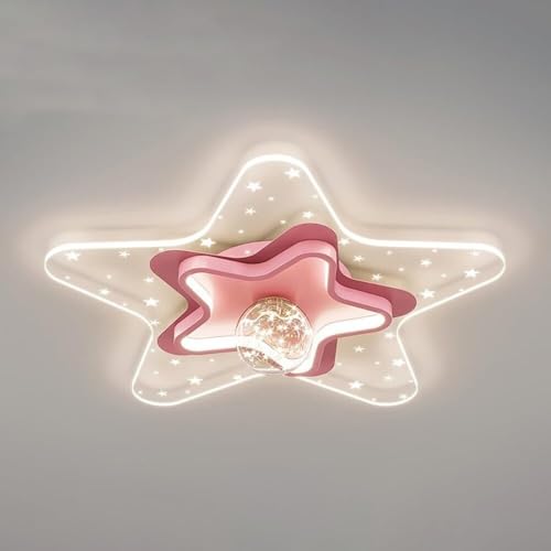 Plafonnier LED acrylique moderne rose de 55 cm à couleur variable - 2