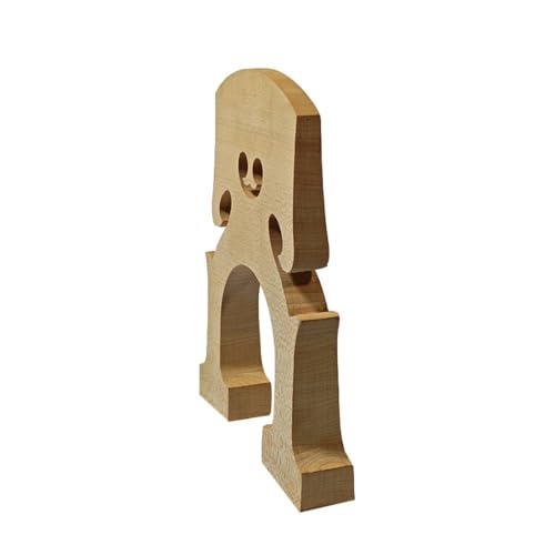 WUQIMUSC 3/4 Upright Bass Bridge, Double Bass Bridge, Natural Maple Wood, Smooth, Durable, Handcrafted, Replacement Upright Bass Parts (3/4 size)