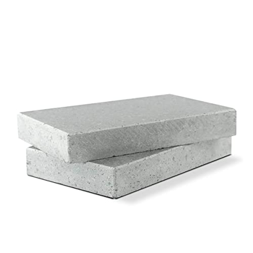 Pack de 2 Piedras Volcánicas para Asar Carne - Ideales para Barbacoas y Compatible con Horno - Planchas de Piedra para Cocinar Carne, Pescado o Verduras - Medidas 20 x 12 x 3 cm - Dekobe