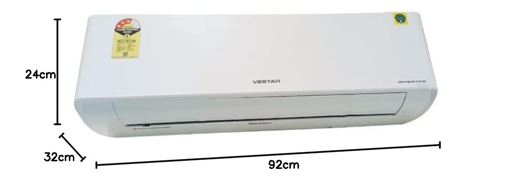 VESTAR 1.5 Ton Split AC Indoor Unit Dimensions