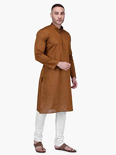 Image of Rajubhai Hargovindas Men Pure Cotton Solid Long Kurta