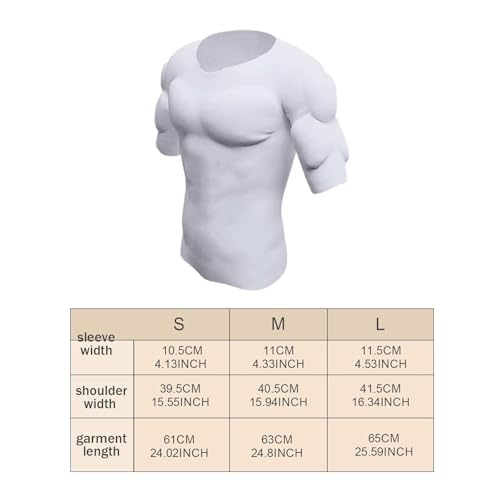 Image of Enakshi Fake Muscle T Shirt Men Costume Fake Shoulders for Dress up New Year Cosplay L|Clothing Shoes & Accessories | Costumes Reenactment Theater | Costumes | Men