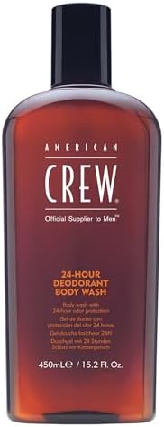 American Crew Men's Body Wash, with 24 Hour Odor Protection, Deodorant Body Wash, 15.2 fl oz