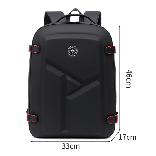 Image of Handcuffs Vegan Leather Anti Theft Casual Laptop Backpack with 15.6 Inch Laptop Pocket (Black-Full)
