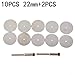 12pcs 22mm Carbon Steel Oscillating Saw Discs with 3mm Mandrel for Mini Oscillating Tools Designed for Wood Plastic Laminate Work