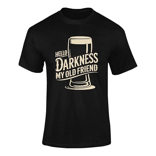 Hello Darkness My Old Friend Adult T-Shirt Funny Friends Quote Graphic Tee Black L Style 2