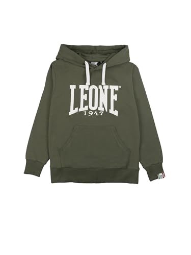 Sweat à capuche garçon LEONE 1947 hoodie enfant sport noir