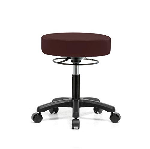 Image of Perch Life Height Adjustable Stool | Desk Height 18-23 inch | Burgundy Vinyl