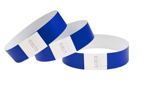 CINTAPUNTO - 500 Pulseras de papel para eventos fiesta discoteca - identificativas - pulseiras - pulsera identificativa festival - brazalete fluorescentes neon - festival wristband - Navy Blue