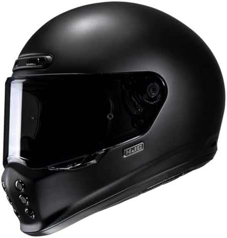 HJC, Casque Moto Intégral V10 UNI Semi Mat Noir, L