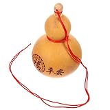 VINTORKY Contenitore per Vino in Zucca Decorata con Incisioni Artigianali, Materiale Naturale Khaki, Pratico per Conservare Acqua, per Uso Domestico e Gite Stili multipli