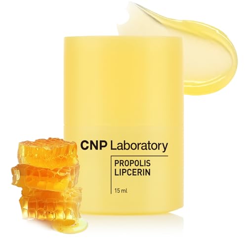 CNP Honey Lip Butter (0.5 fl.oz / 15ml) – Propolis Lipcerin™, Hydrating Overnight Manuka Lip Balm & Mask, 12hrs Long-lasting Moisture, Gentle Exfoliation, Korean Skin Care (Honey)