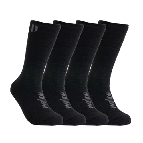 HOLLOW Alpaca Boot Socks for Men and Women, Moisture Wicking Alpaca Socks for Hiking, Running, Temperature Regulating