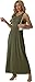 GRECERELLE Women's Summer Sleeveless Casual Long Tank Maxi Dress with Pockets, Army Green, S