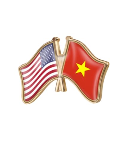 Image of World Most Countries Single Pin Brooch Badge United States USA America and Other Countries Cross Friendship Pin Badge for Men Women