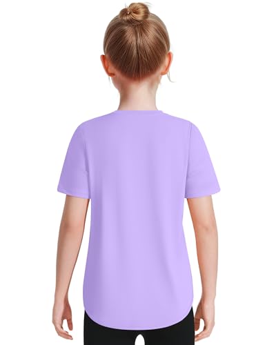 JOCMIC Girls Athletic Shirts Short Sleeve Quick Dry T-Shirt UPF 50+ Basic Tee Tops for Kids Teens Sports Activewear4