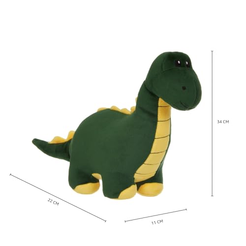 Image of HUG 'n' FEEL SOFT TOYS Dinosaur Green 35cm Soft Toy Plush Toy | Big Stuffed Animal | Ultra Soft, Huggable & Cuddly Gift for Kids, Girls, Boys | Perfect for Birthday, Valentine's Day