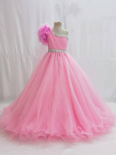 Girls Pageant Dress Long Puffy Tulle Sequin Dress Birthday Party Prom Formal Girls Ball Gown2