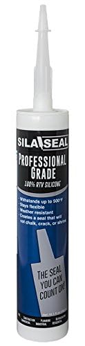 SILA-SEAL Black Professional Grade 100% RTV Silicone with reclosable Nozzle, (case of 12)