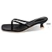 Yinbwol Women's Kitten Heels Sandals Square Open Toe Flip Flop Summer Fashion 1.8-2 Inch Low Heels Sandals for Party Beach