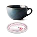 ELYSYSRL Groß Suppenschalen Aus Porzellan, Kaffeetasse Suppentassen Mit Deckel Und Henkel Salatschüssel Für Müsli Milch Dessert Haferflocken Ramen Schüssel, Mikrowellenfest-D-700ml/23.6oz