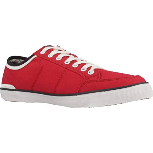 Tommy Hilfiger Core Corporate Textile Sneaker, Sneakers Basses Homme, Rouge (Tango Red 611), 40 EU