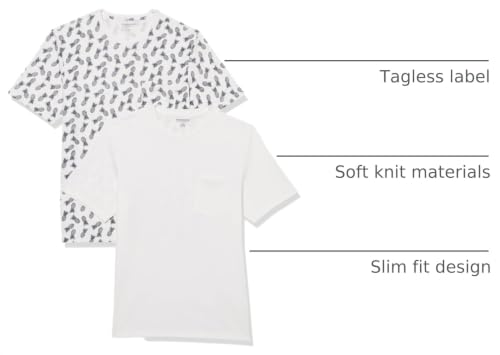 Image of Amazon Essentials Men's Short-Sleeve Crewneck Pocket T-Shirts, Pack of 2