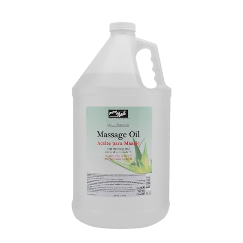 PRONAIL - Massage Oil, Aloe Vera, 128 Oz - Professional Full Body Massage Therapy, Manicure, Pedicure - Relax Sore Muscles and Repair Dry Skin, Enhanced with High Absorption Oils and Vitamin E