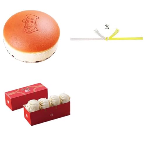 熨斗付き 御中元 供養 りくろーおじさん チーズケーキ 1個 551 豚まん 1個 りくろーおじさん りくろー 蓬莱 大阪土産セット 通販 チルド ギフト 贈り物 贈答用 (志 黄白 熨斗)