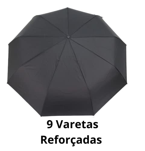 Sombrinha Guarda-Chuva Dobrável Automático Masculina Grande Preto