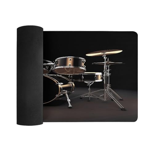 Cool Drum Set Desk Pad con base de goma impermeable miniatura 3