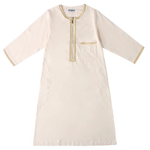 Boys Muslim Dress Islamic Thobe Kids Muslim Kaftan Boys Arabic Thobe Abaya Prayer Clothes Dubai Ramadan Eid Outfit