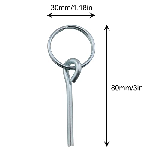 Anillos para postes de tienda y 2 pines JCBIZ 4 piezas anillos de acero inoxidable para camping al aire libre senderismo pesca accesorios para tienda de campaña de viaje miniatura 4