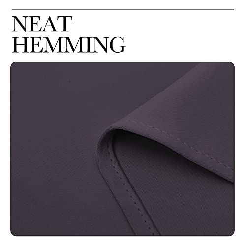 Image of NICETOWN Small Window Blackout Curtains, Home Decoration Thermal Insulated Solid Ring Top Blackout Curtains /Drapes for Bedroom(Greyish Purple, Set of 2, 42 x 63 Inch)