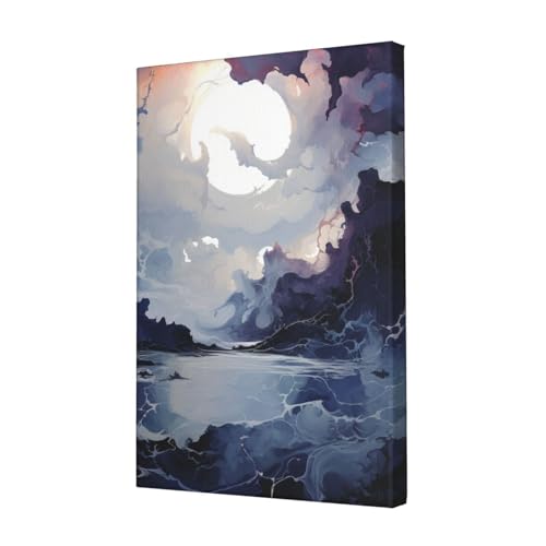 Impression sur toile eaux céruléennes tableau décoration murale 30x45