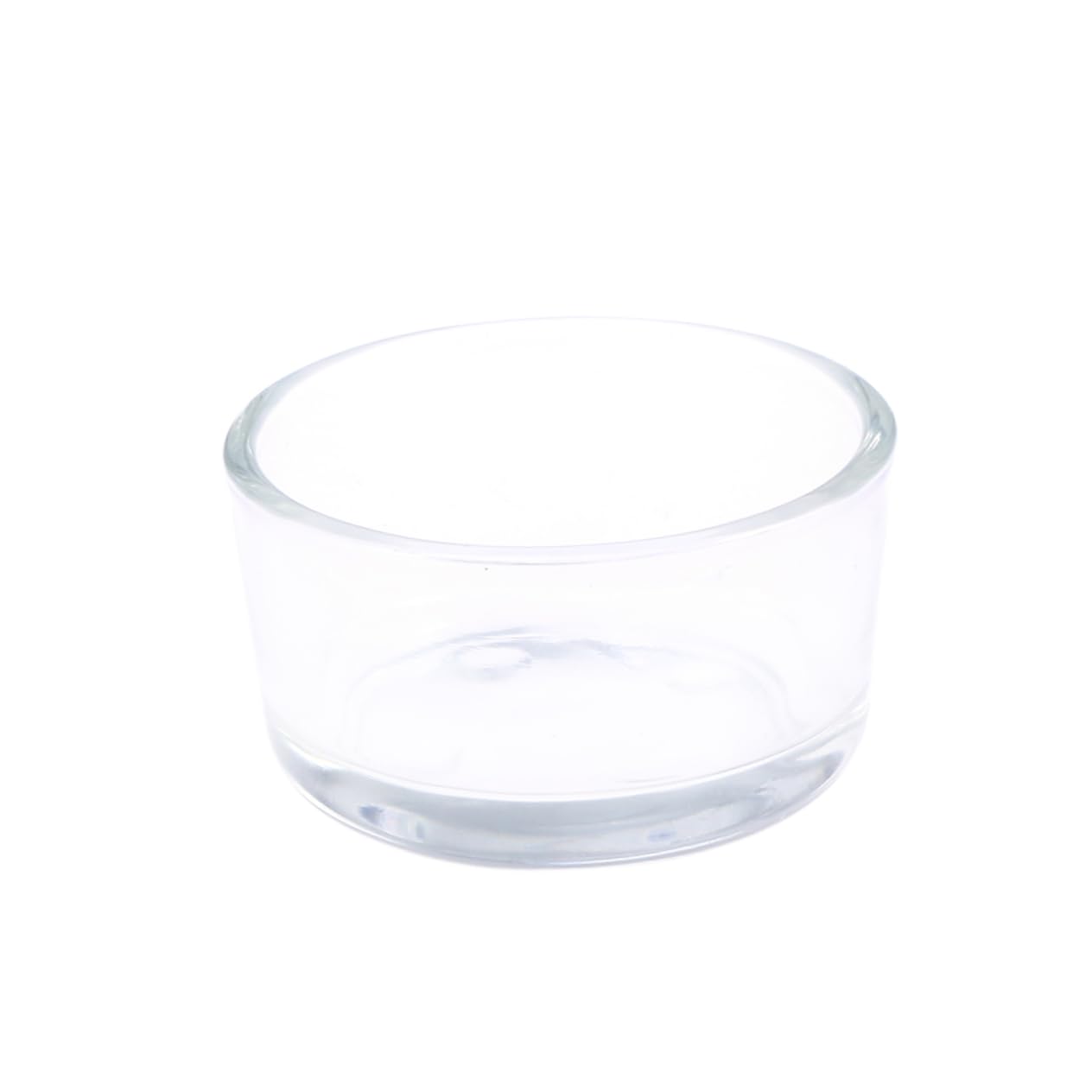 GANAZONO Clear Glass Reptile Feed Dish Durable Bowl for Reptiles Fish Shrimp Small Ornamental Feeding Basin for Lizards Spiders More