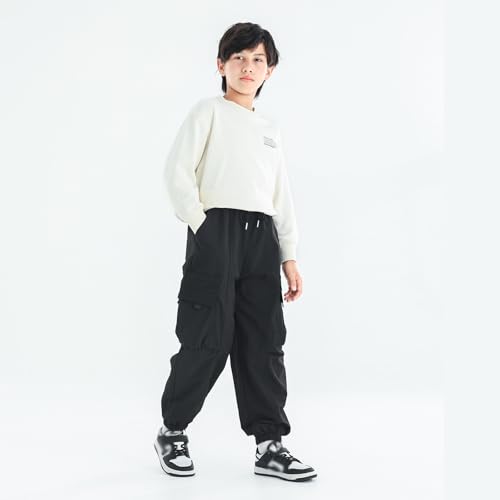 MINI PANDA Kid's Jogging Pants Boys' Quick-Dry Hiking Pants Teenage Cargo Pants,Medium Thickness4