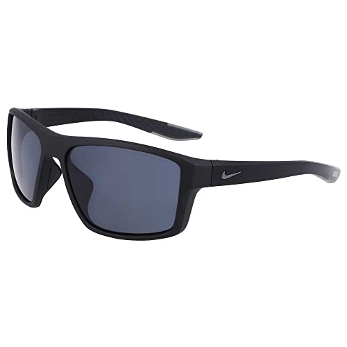 NIKE Men's Brazen Fury Dc3294 Sunglasses, Matte Black/Silver Flash, 60, Matte black / silver flash, 60